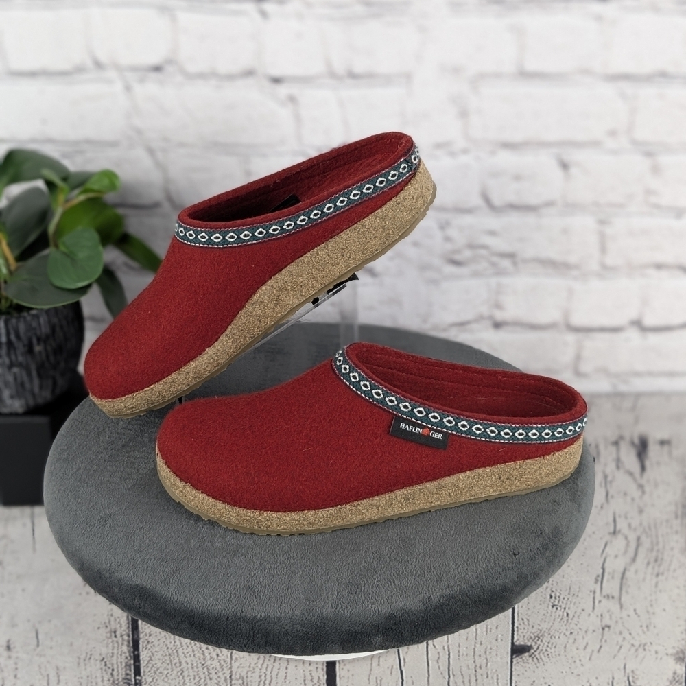 Haflinger wool GZ clog, 42, Chili / red - Picture 3 of 15